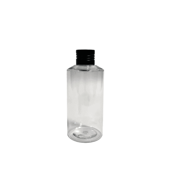 Notty Transparent PET Bottle with Black Aluminum Cap 150ml 1