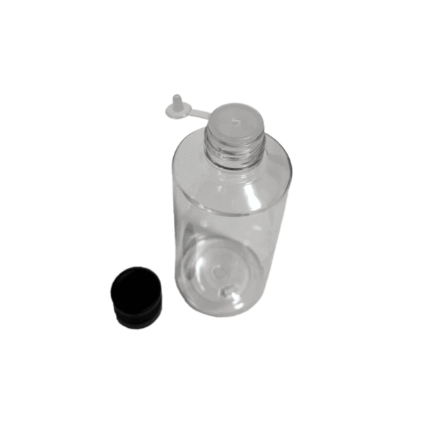 Notty Transparent PET Bottle with Black Aluminum Cap 150ml 2