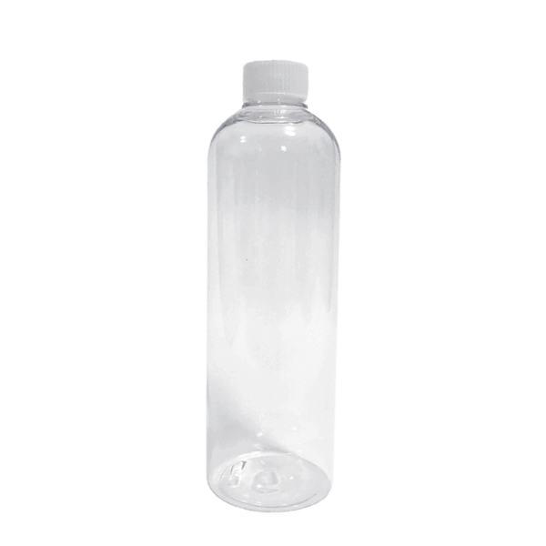 Notty Transparent PET Bottle with White Plastic Cap 500ml