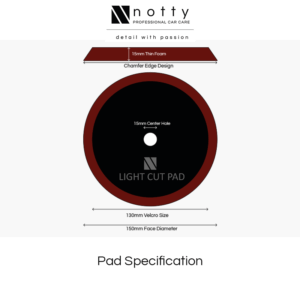 Notty 5" Thin Maroon Light Cutting Pad - Image 4