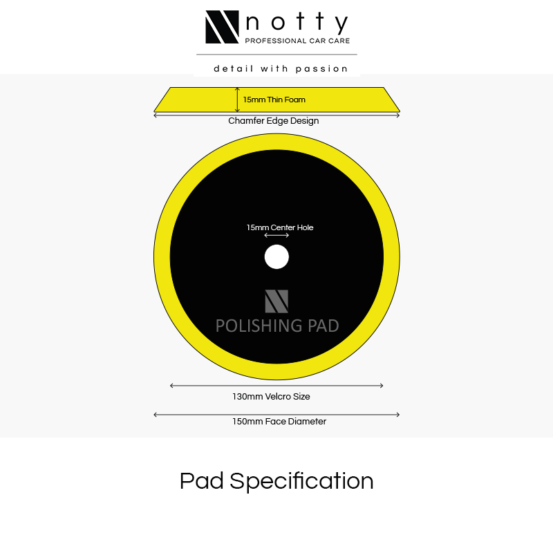 Notty 5" Thin Yellow Polishing Pad